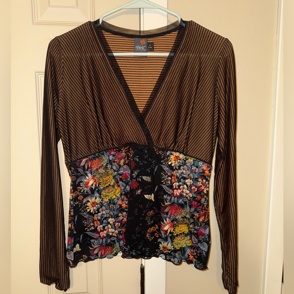 Women's Y2K/90s Floral Long Sleeve Top